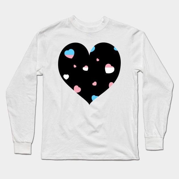 Chaotic Hearts, Pride Series - Transgender Long Sleeve T-Shirt by StephOBrien